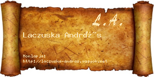 Laczuska András névjegykártya